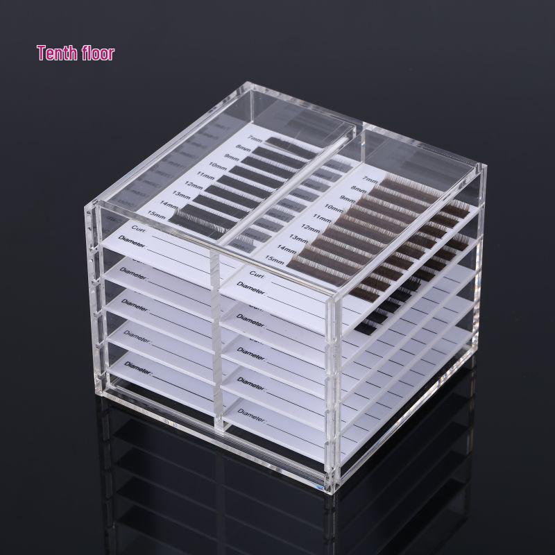 Camellia Grafting Eyelash Acrylic Storage Box, Five-Layer False Eyelash Organizer