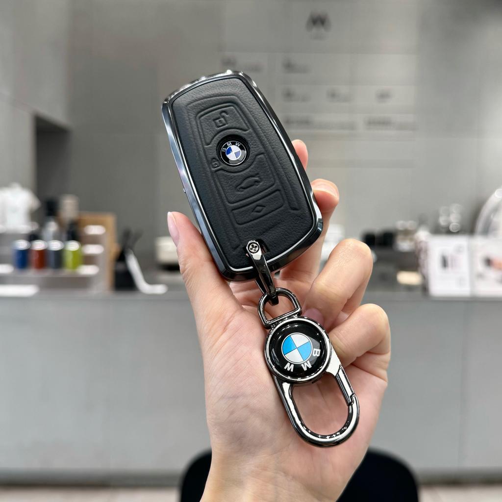 BAES5 New 2025 NEW Metal Car Key Case Cover Shell Fob For BMW i7 X7 G07 LCI iX I20 X1 U11 7 Series G70 G09 XM U06 G81 M3 2023 Protecto
