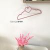 Heart-Shaped Non-Slip Clothes Hanger - Cute Pink Bow Design, Seamless for Wet & Dry Use