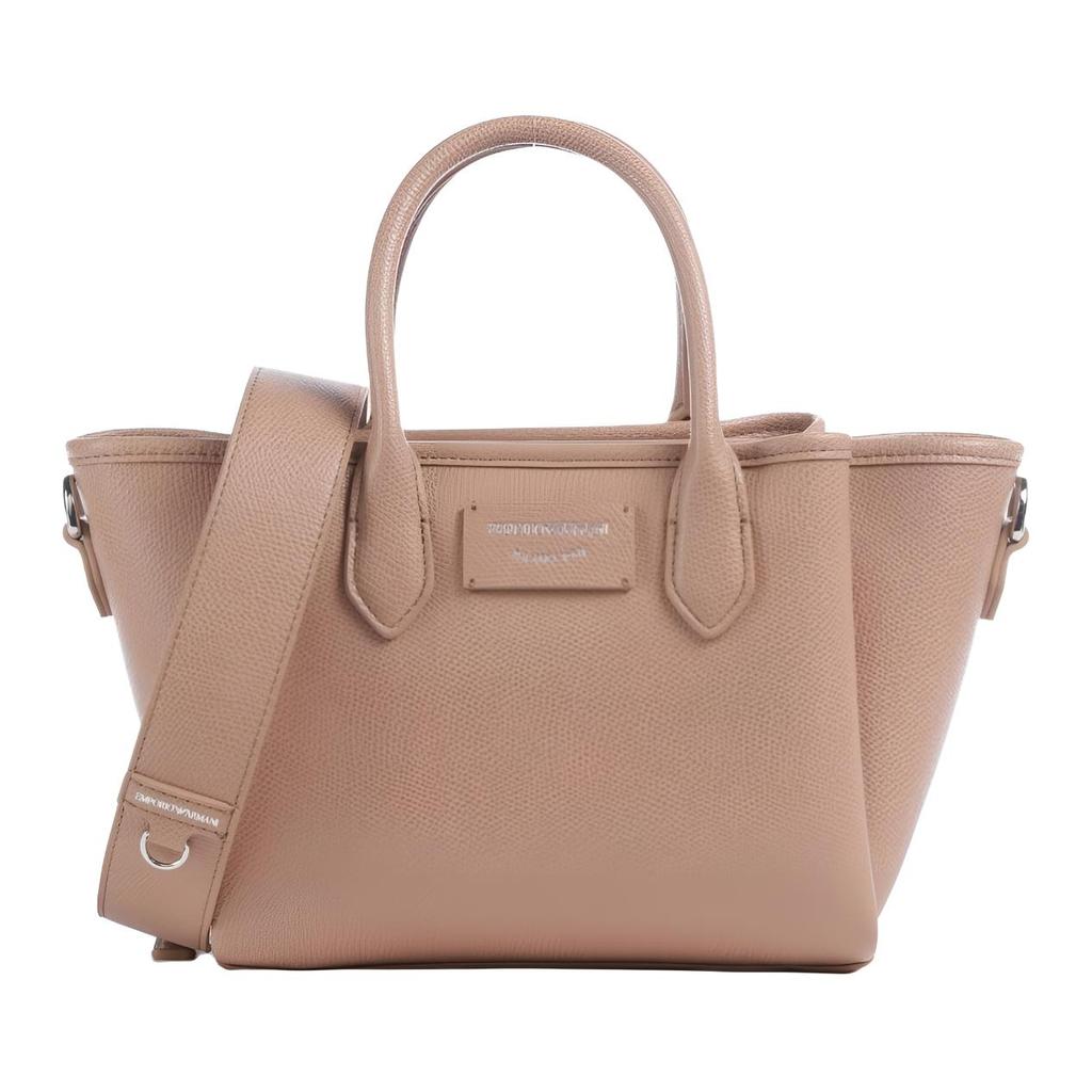Emporio Armani Logo-Detail-Aufnäher Tragetasche Damen Tragetaschen Braun EW002328AF17799M1188