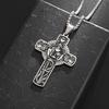 Personalized Stainless Steel Mens Womens Cross Necklace Vintage Religious Holy Spirit Eucharist Halo Grape Juice Cup Cross Penda