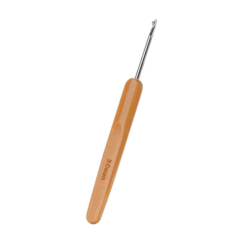 Carbonized Bamboo Crochet Hook Set with Storage Box - Includes Thick Needle and Small DIY Knitting Tools 2.75mm