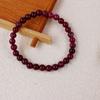 Garnet Bracelet Women's 1mm Small Beaded Bracelet Cherry Red Stone