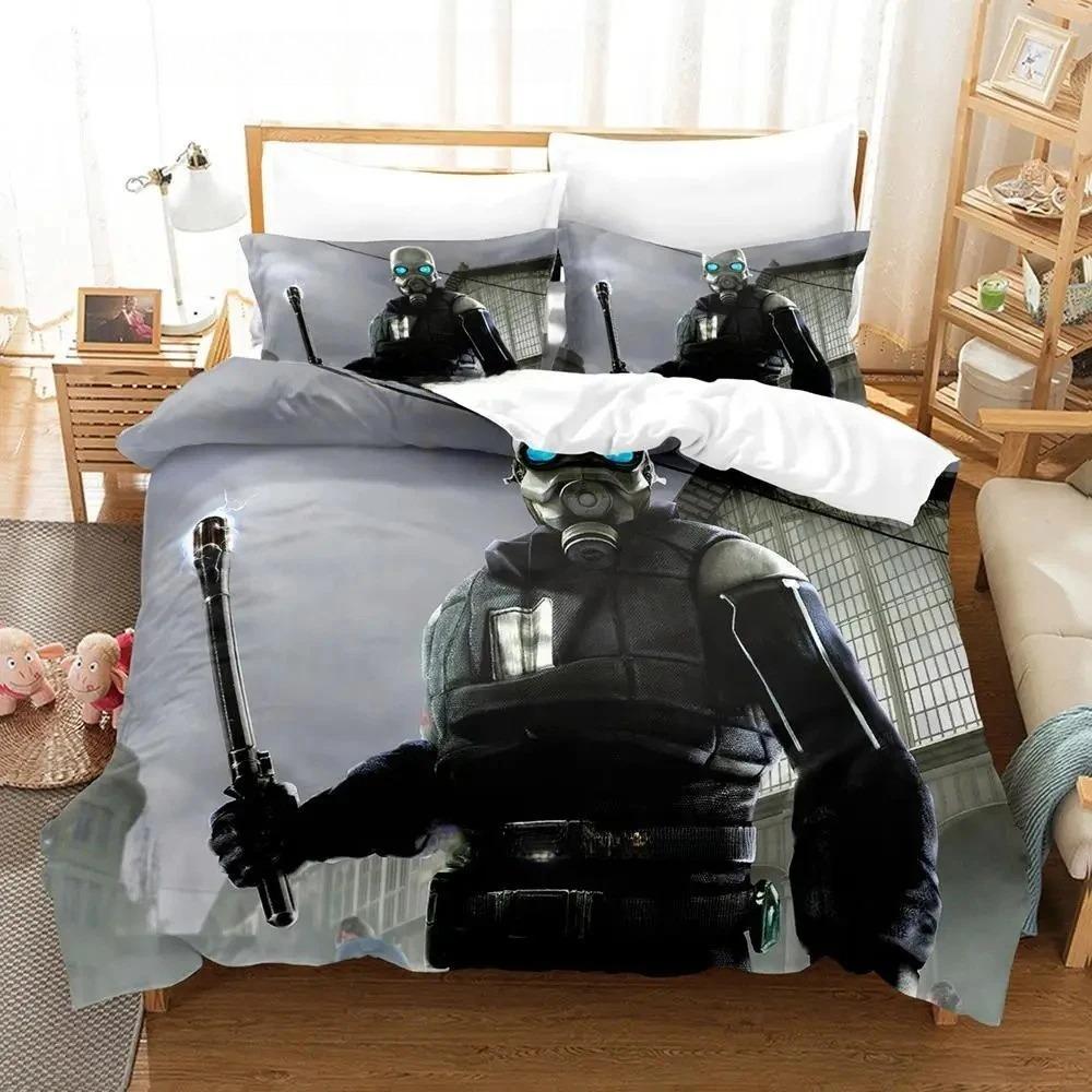 Game Half Life Bedding Set Single Twin Full Queen King Size Bed Set Adult Boys Bedroom Duvet cover Sets Anime