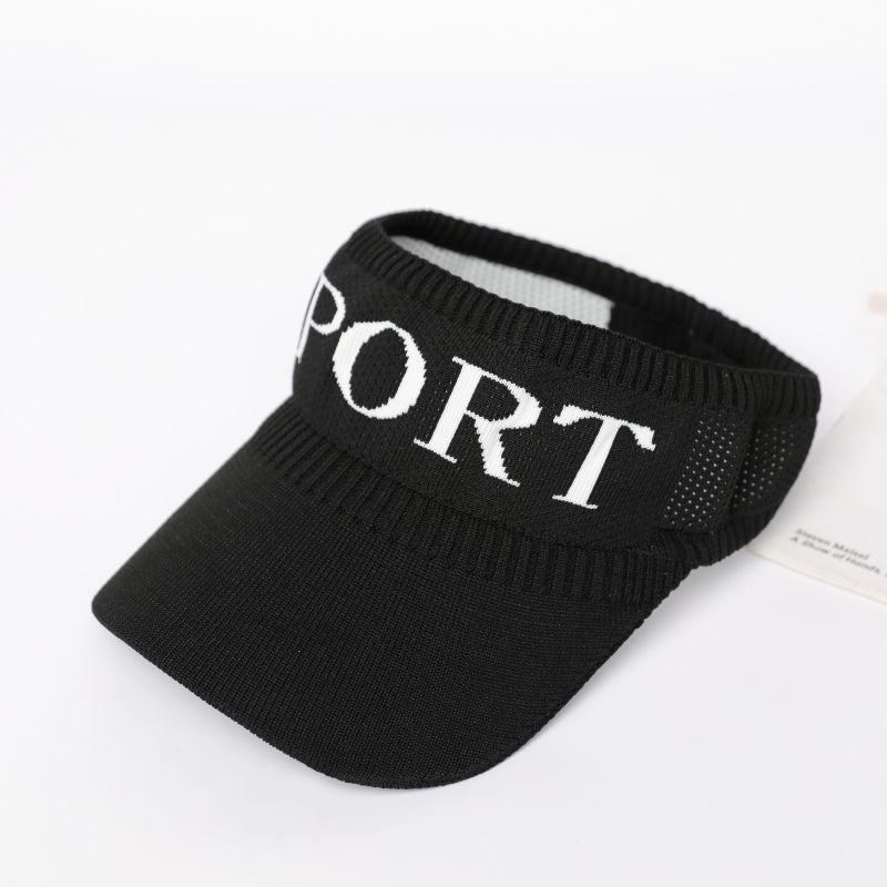 

[Quality Price Selection] Sun Hat Outdoor Sun Protection Peaked Cap Topless Hat Sports Cap Black (cap circumference 54-58cm) One size