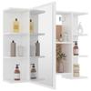 VidaXL Armoire à miroir de salle de bain Blanc Bois d’ingénierie 802606