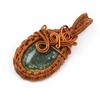 Rare Quality 73.35 Ct Natural Jasper Oval Cut Copper Wrapped Pendant Certified