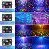 Party lights, disco DJ strobe lights, rave stage projector effects, dance club lights, with sound-enabled remote control, for parties, home shows, kar