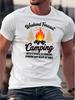 Lie Camping Graphic T-shirt - Black Outdoor Tee with Weekend Forecast Design