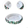 Christmas Pet Bed Dog Cat Round Kennel Mat Winter Warming Puppy Kitten Nest Cushion for Small