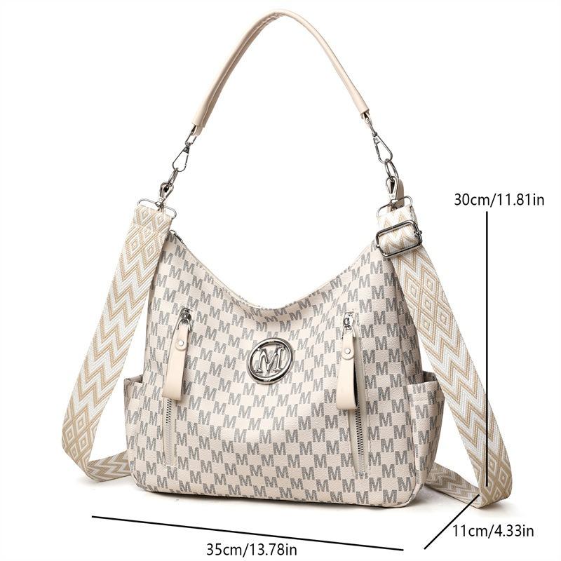 New Large-capacity Tote Bag Fashionable Retro Simple Printed Shoulder Messenger Bag Casual Bag