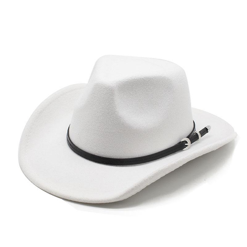 British Felt Hat Retro Top Hat Woolen Men'S And Women'S Western Cowboy Hat, Felt Hat