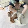Women's Japanese Retro Mid-Calf Ruffle Socks - Thick, Warm, Cotton for Autumn and Winter