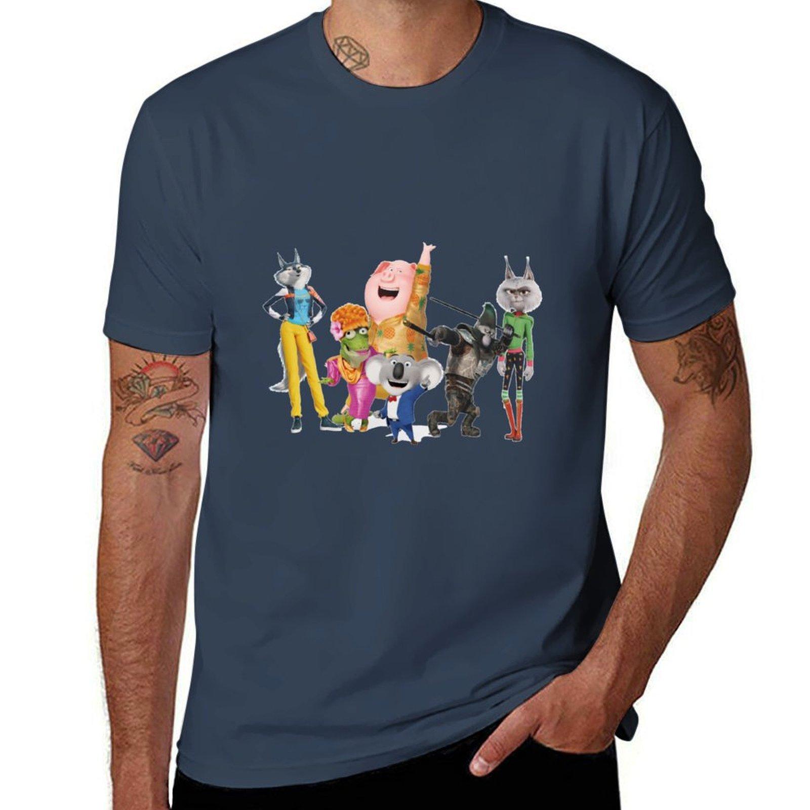 

Ash Sing 2 Футболка футболка мужская дизайнерская с принтом футболки для мужчины Футболка S