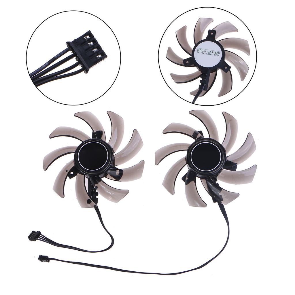 85mm GA91S2U 4Pin GTX 1660 1660Ti RTX2060 RTX2070 Graphics Card Fan For PNY Palit RTX 2060 SUPER 2070 Dual GPU Cooler