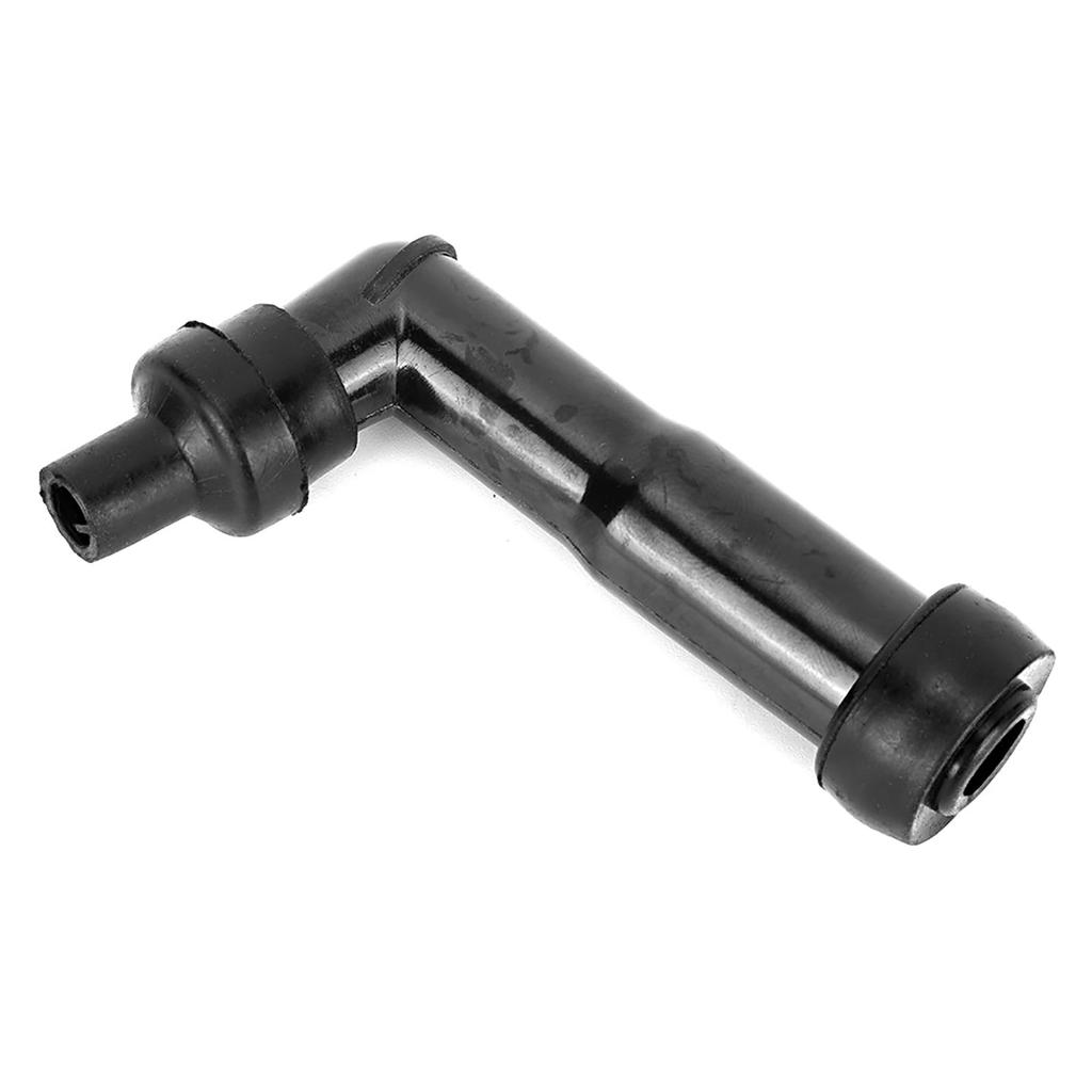 102° Motorcycle Spark Plug Cap with Internal Resistor, Waterproof Spark Plug Boot Cap Cover Resistor, Black