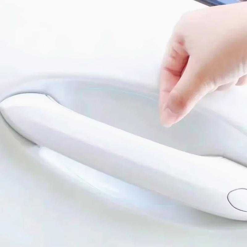 8 Piezas TPU Adhesivo Antiarañazos para Cuenco de Puerta de Coche Transparente Adhesivo Protector para Manija de Cuenco de Puerta Película para Superficie de Pintura Calcomanías Accesorios para Coche