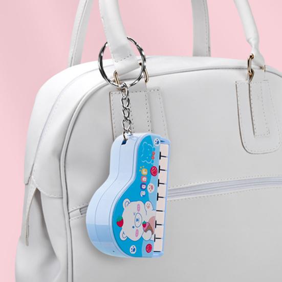 Kids Mini Electronic Piano Toy Music Interactive Portable Bag Decoration Hanging