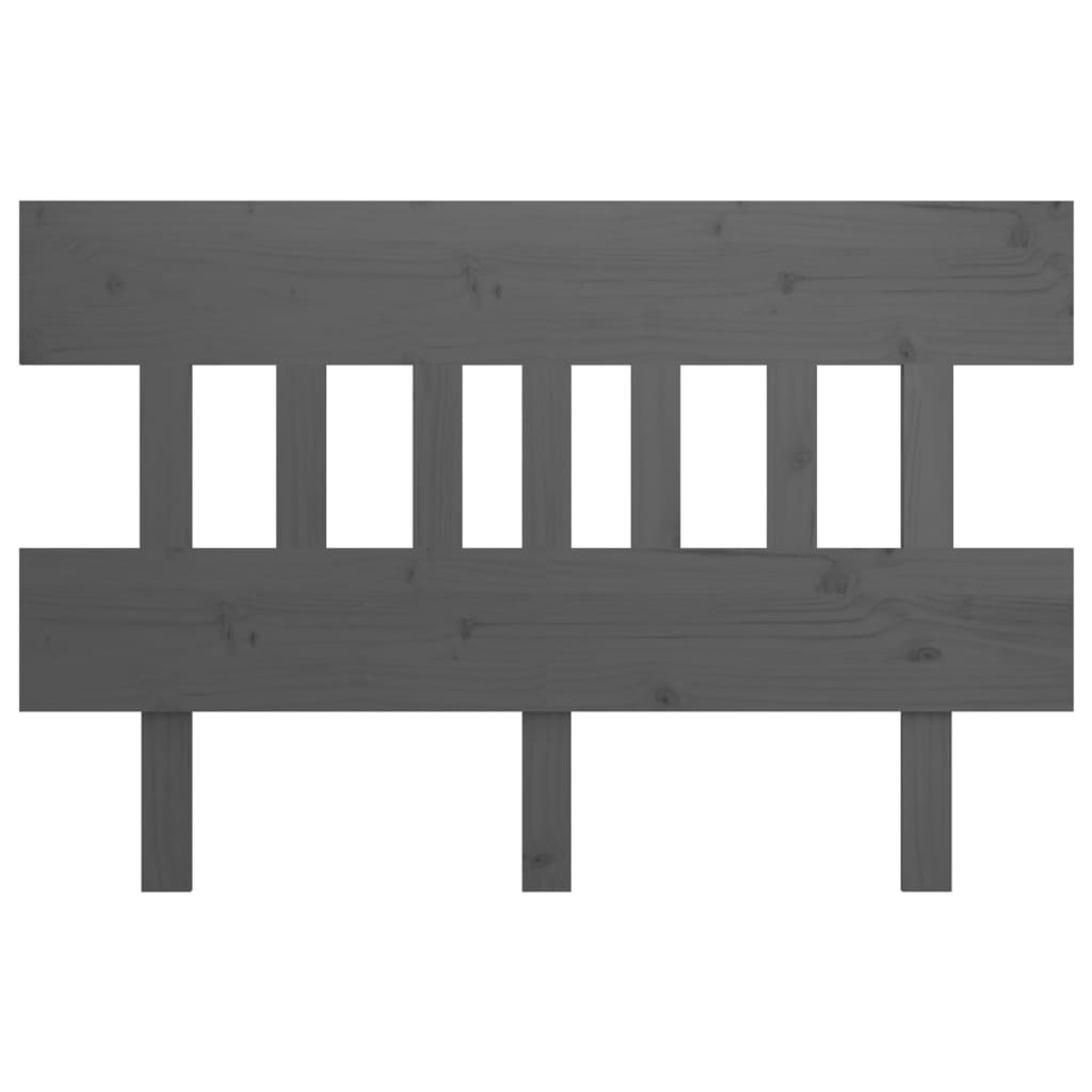 Headboard Grey 163.5 x 3 x 81 cm Solid Pine Wood