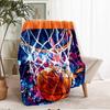 basketball Theme Printed Blanket - Perfect for Couch, Bed, Travel & Outdoor Use | Machine Washable, Cozy & Durable.