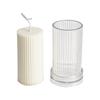 DIY Cylindrical Candle Mold Fine Stripe Acrylic Mold 7.5X5cm Geometric Cylindrical Mold DIY Candle Decoration Production Mold