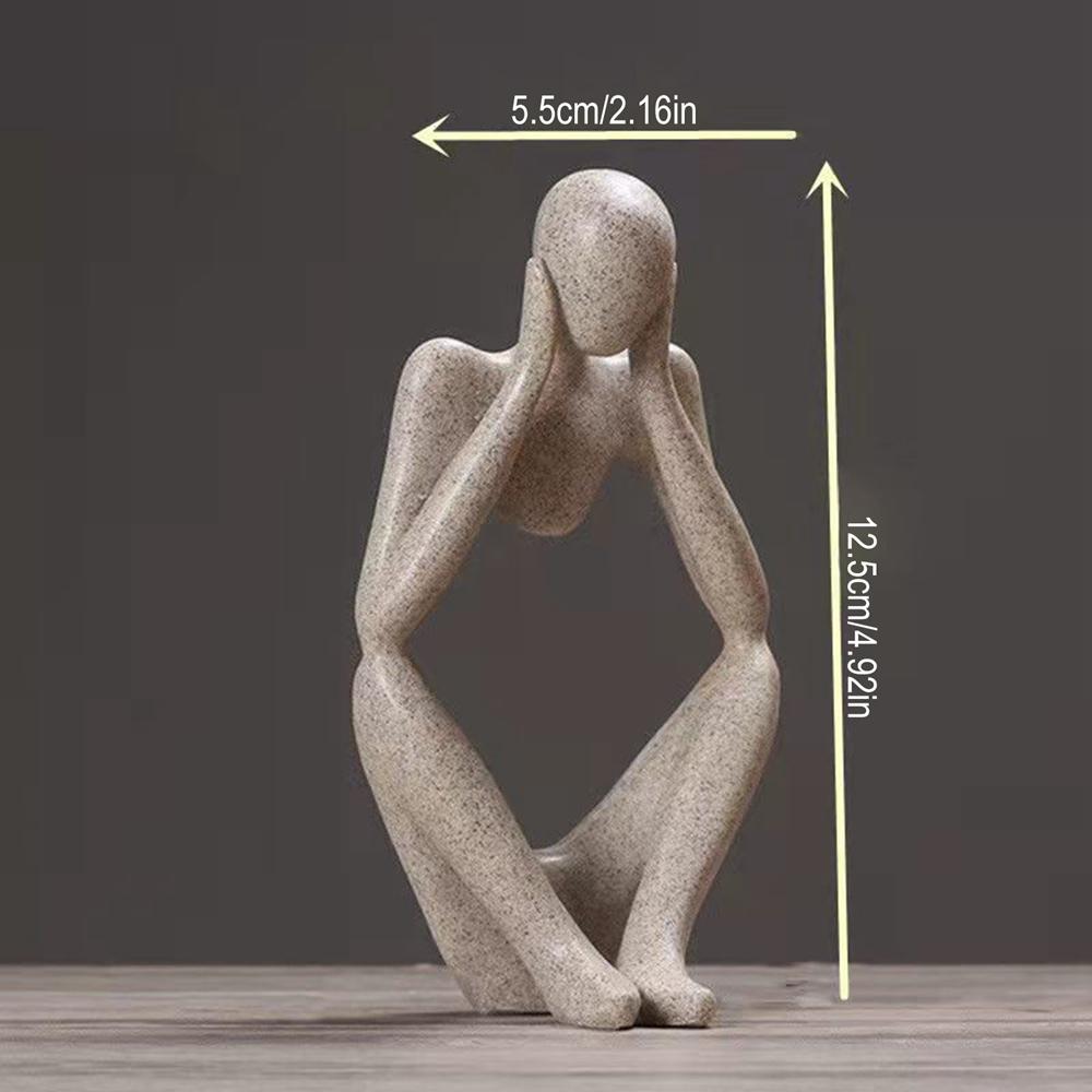 

Абстрактная статуя мыслителя, мини-смола, фигурки мыслящих людей, современный домашний офис, книжная полка, украшение для рабочего стола, миниатюры, 2 размера