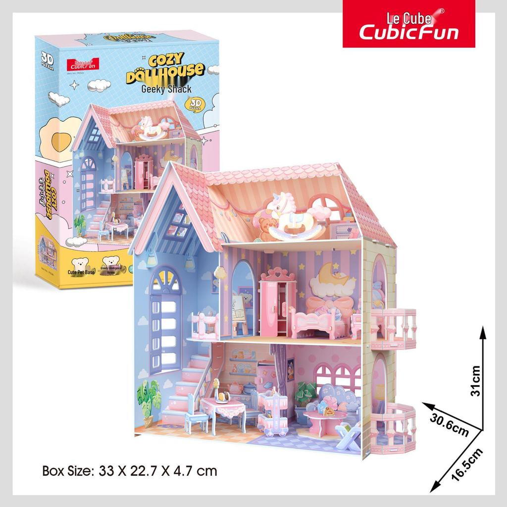 Otaku Cottage 3D Puzzle: DIY Modellbausatz für Mädchenzimmer & Lernspielzeug-Geschenk