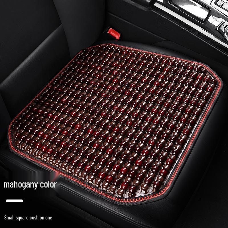 Car Bead Breathable Summer Wooden Seat Cushion Nonslip Tiefree Single Seat Cool Pad For Rear Row