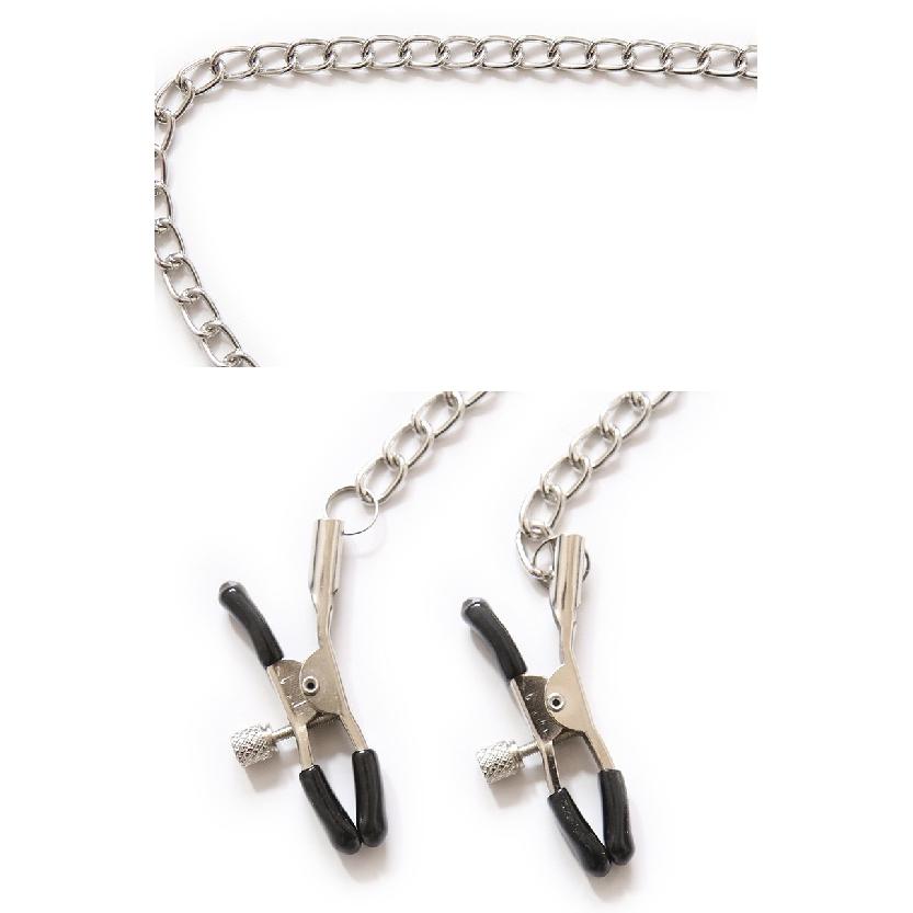 1 Pair Sexy Nipple Clamps Labia Clips With Chain Clip Sm Fetish Bust Massager Stimulate Sex Toy Flirt Bondage Exotic