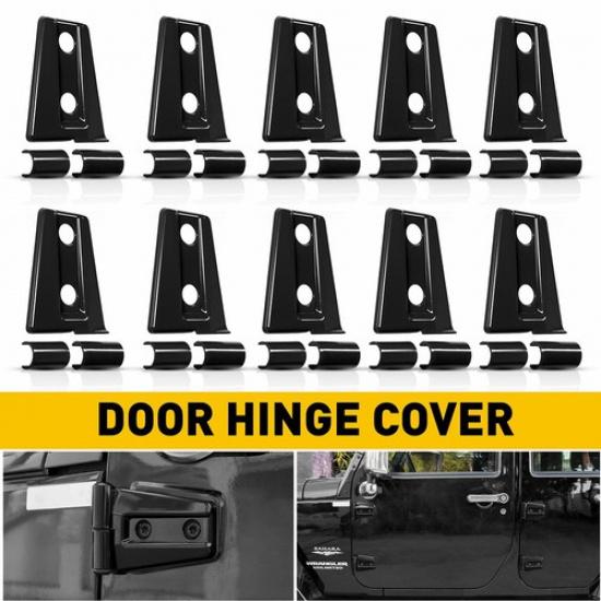 Door Hinge Cover For Jeep Wrangler JK 2007-2017 JKU Unlimited Accessories Black