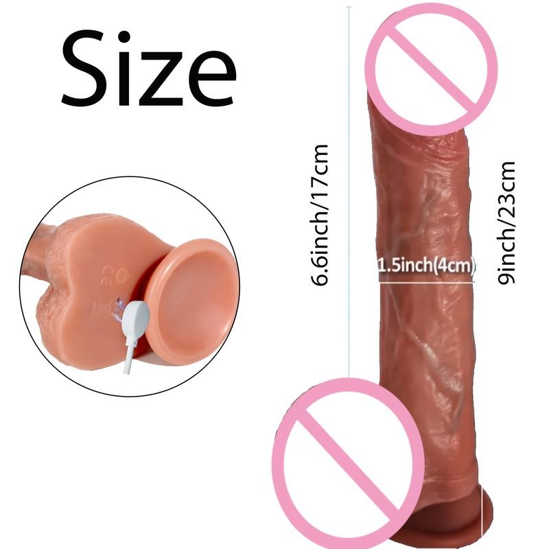 Realistic Thrusting Dildo Vibrator Sex Toys for Women Rotating Anal Dildo Heating Giant Dildo 5 Telescopic & 7 Vibration Modes