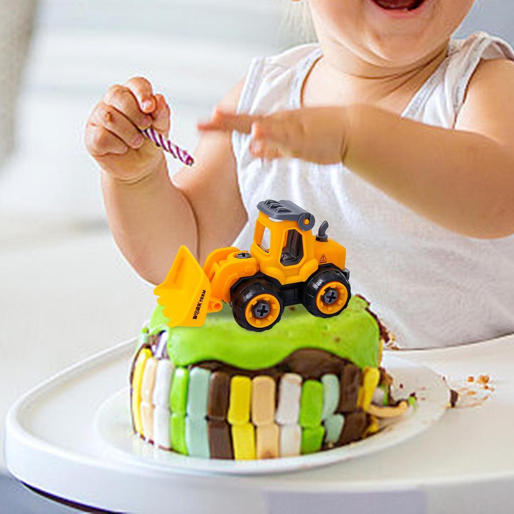 Cake Topper Construction Site Toy Collectible Cake Decorations Engineering