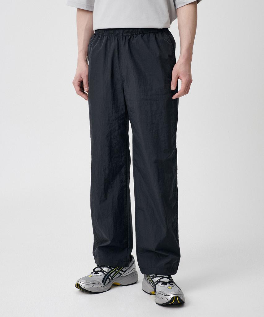 MUSINSA STANDARD Nylon Wide String Pants [Dark Gray]