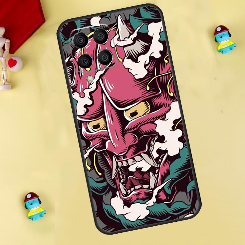 Japanese Hannya Oni Mask Case For Samsung Galaxy M13 M33 M53 M14 M12 M15 M06 M16 M36 M56 M31 M32 M52 M35 M55 M34 M54