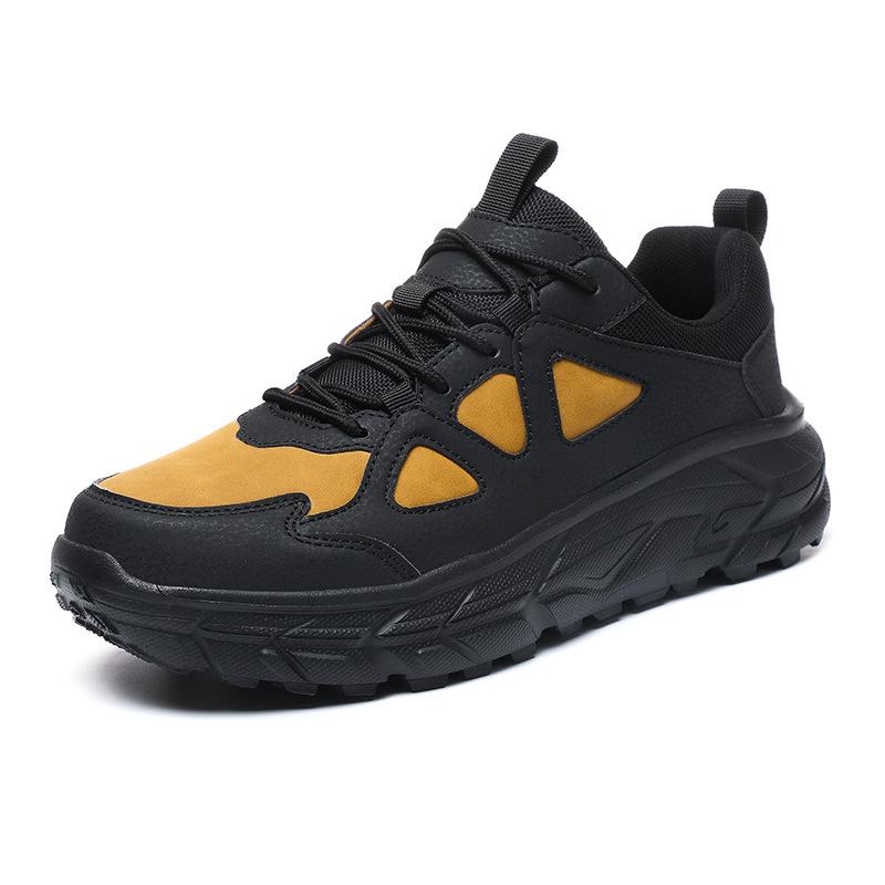 New large size shoes, black platform non-slip sneakers, outdoor hiking shoes, hiking casual shoes 39