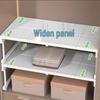 Retractable Wardrobe Partition: Layered Shelf & Shoe Cabinet Organizer