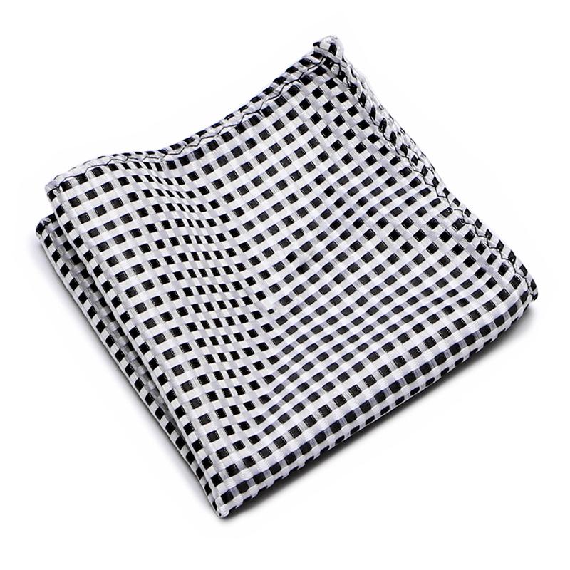 Men's Striped Jacquard Pocket Square for Weddings and Business Suits