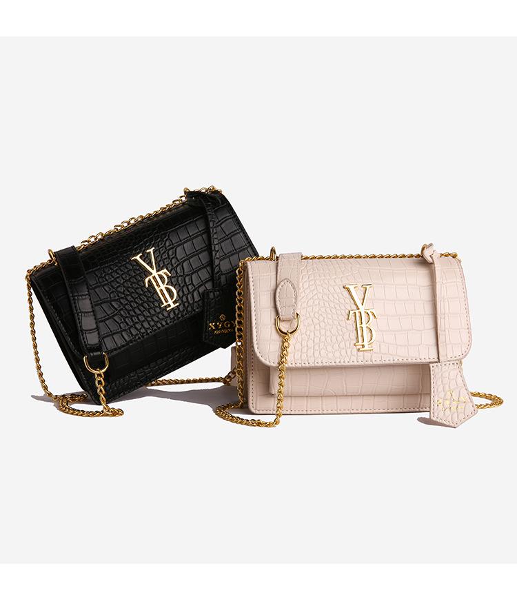 Elegante 2025 Herbst/Winter Krokodilmuster Kettentasche - Retro Europäischer & Amerikanischer Stil, Vielseitiges Schulter- & Umhänge-Design für Damen