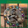Enchanting Acrylic Magic Gem Witch Cartoon Character Decorative Pendant For Outdoor Use