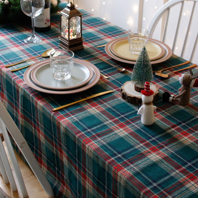 Tartan check cotton tablecloth tablecloth