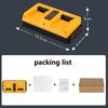 1.5m Dual Charging Fast Charger with 4 Types of Connectors for Dewei Electric Tools Compatible with 14.4-18V Lithium Battery