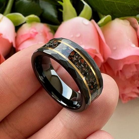Bestselling Colorful Rhombus Edge Stainless Steel Ring Set - Unique and Fashionable Jewelry