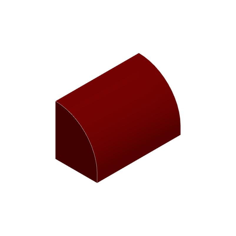 50g/83PCS 37352 Curved 1 x 2 x 1 No Studs with corners Block Moc Color Compatible with Brick DIY Children's Toy