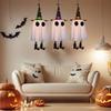 Halloween Decorations 3pcs Outdoor Hanging Luminous Ghost Witch Hat LED Light String Halloween Ghost Courtyard Garden Tree Decor
