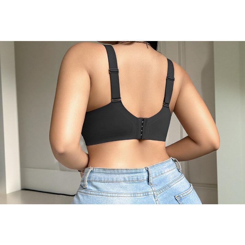 Plus Size Seamless Wireless Push Up Bra For Large Bust Women