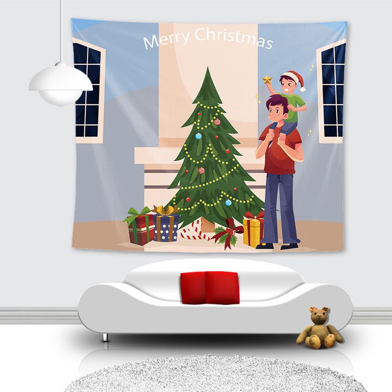 Amazon Weihnachten und Neujahr Cartoon Wandteppich Hänge Tuch