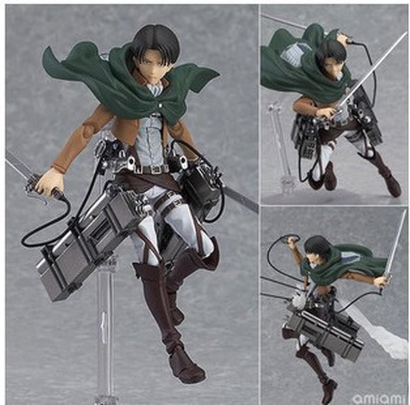 Attack On Titan Collectable Pvc Action Figure Collection - Eren Jaeger 207 Mikasa Ackerman 203 Levi Ackerman 213 - Anime Toy Model Gift