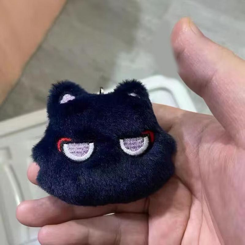 1Pcs Cute Wanderer Balladeer Kabukimono Scaramouche Hat Guy Cosplay Keychain Cat Pendant Plush Doll Key Ring
