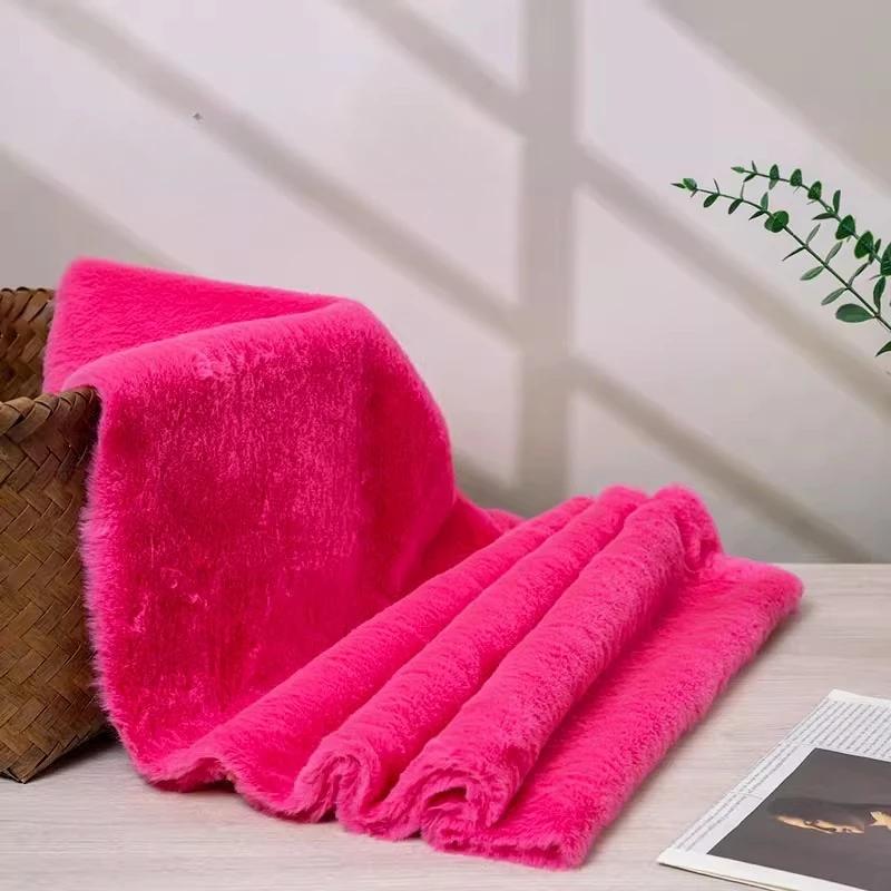 Thickened Plush Fabric 12mm Encrypted Imitation Rex Rabbit Fur Fabric Short Plush Counter Background Fabric, Clothing Fabric