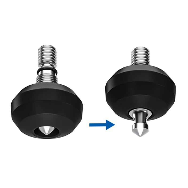 Leofoto Tripod Accessory Adjustable Thread Thick Screw 036990 Spikes, TFV, 3-Pack, 3/8" Mount, Compatible,